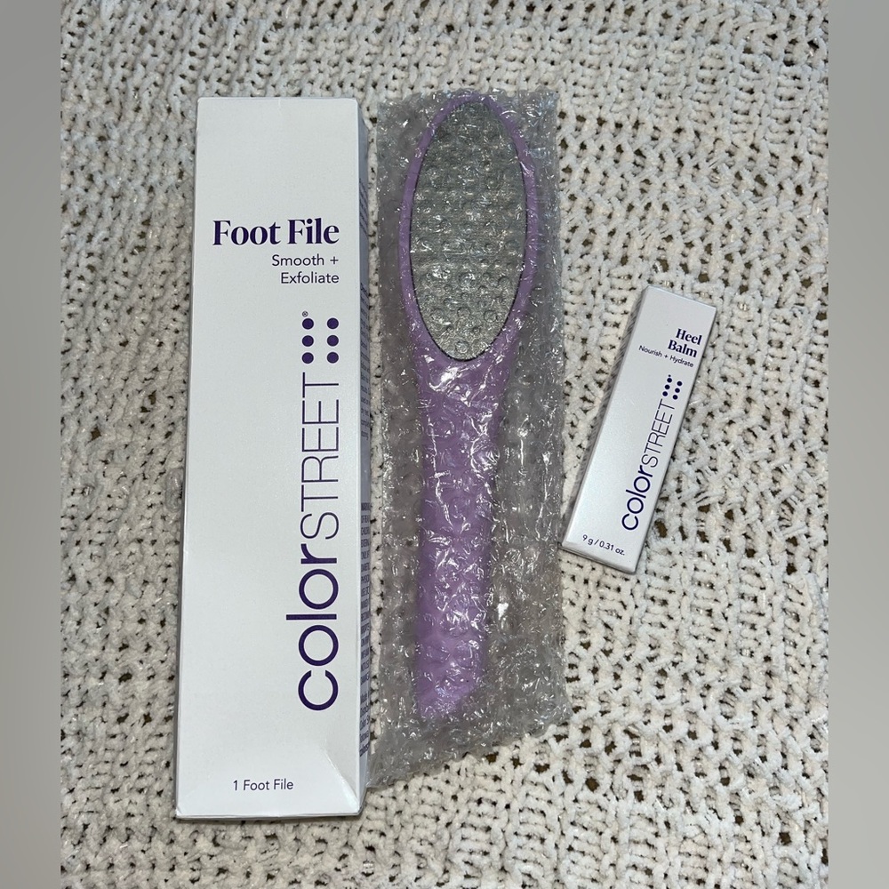 NIB ColorStreet Foot File and Heel Balm NEW at-home pedicure set